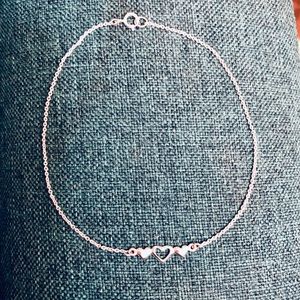Silver925 Triple heart anklet.